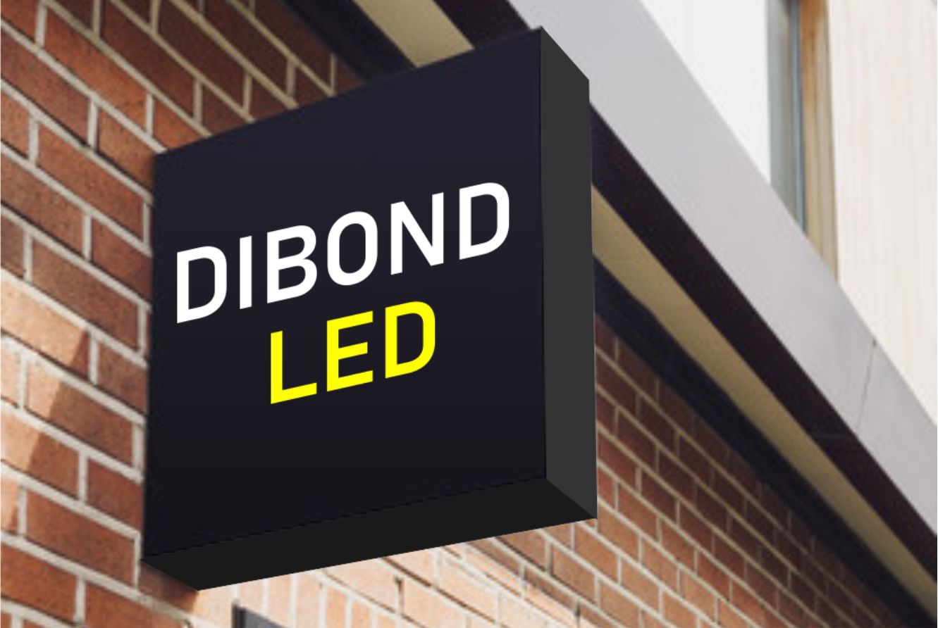 Kasetny LED z dibondu dwustronne